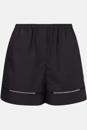 Rohe Embroidered cotton poplin shorts
