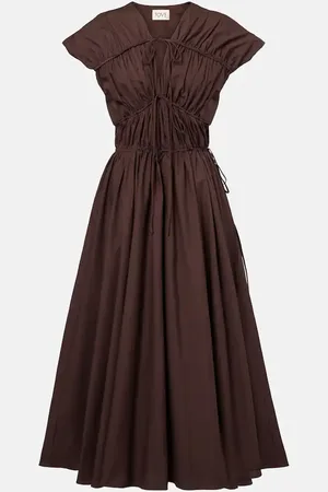 TOVE Ceres gathered cotton midi dress