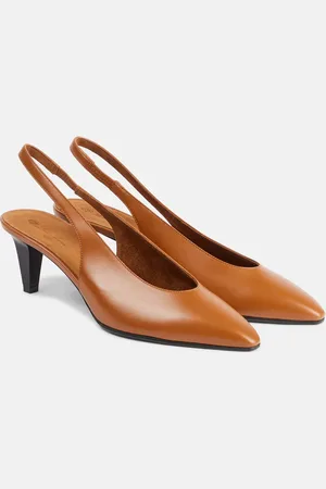 Loro Piana Rebecca leather slingback pumps