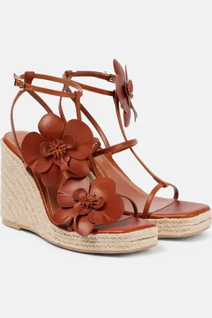 ZIMMERMANN Orchid 110 leather wedge sandals