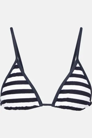 Jade Swim Via striped bikini top