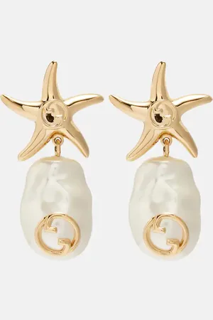 Gucci Interlocking G faux pearl drop earrings