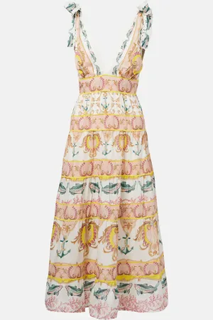 Farm Rio Maritime Magic printed midi dress