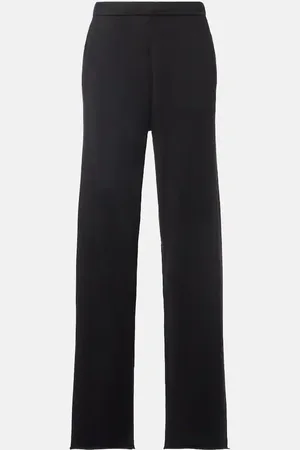 EXTREME CASHMERE NÂ°353 Relax cotton and cashmere wide-leg pants