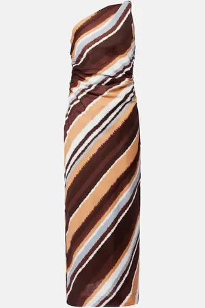 FAITHFULL THE BRAND Marga striped one-shoulder linen maxi dress