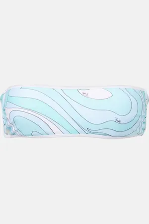 Puccini Marmo bandeau bikini top
