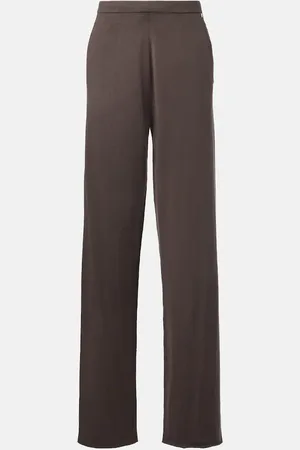EXTREME CASHMERE NÂ°353 Relax cotton and cashmere wide-leg pants