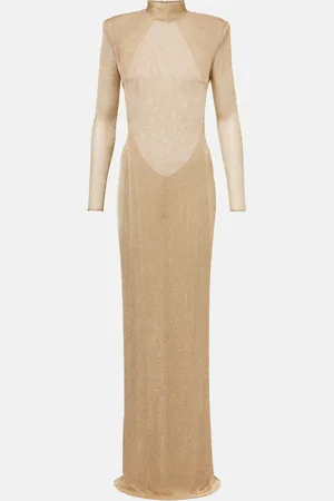 Ilkyaz Ozel Donyale knitted lamÃ© gown
