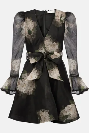 ZIMMERMANN Balance floral linen and silk minidress