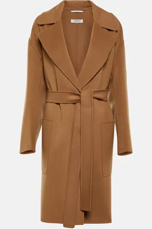Max Mara Paris belted virgin wool coat