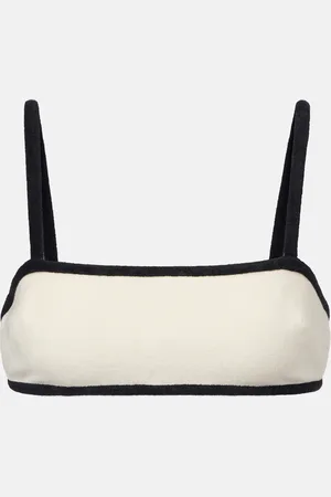Adriana Degreas Cotton-blend terry bikini top
