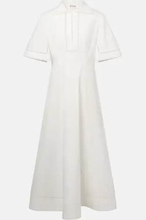 Rohe Embroidered cotton poplin midi dress