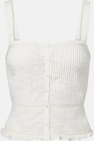 POUPETTE ST BARTH Top Berry cropped cotton blouse