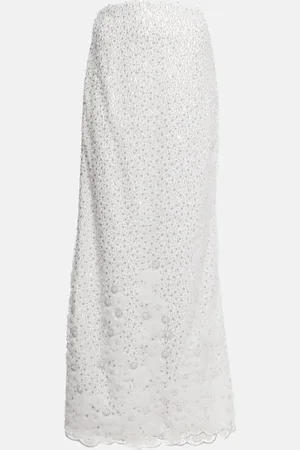 Self-Portrait Embellished maxi skirt