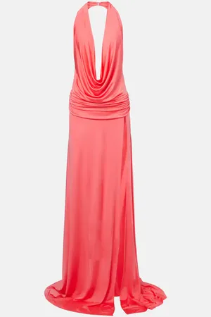 Ilkyaz Ozel Tanit draped satin gown
