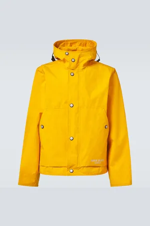 Stone Island Logo laminated cotton poplin raincoat