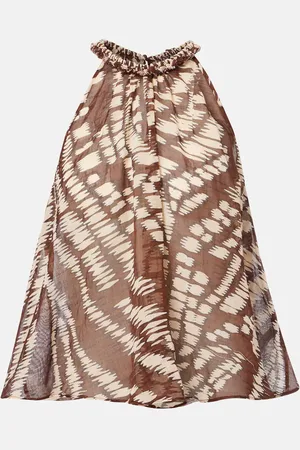 POUPETTE ST BARTH Cleo printed halterneck cotton top