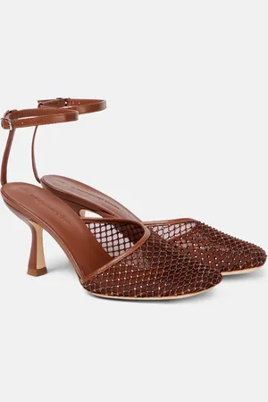 CHRISTOPHER ESBER Minette crystal-embellished mesh pumps
