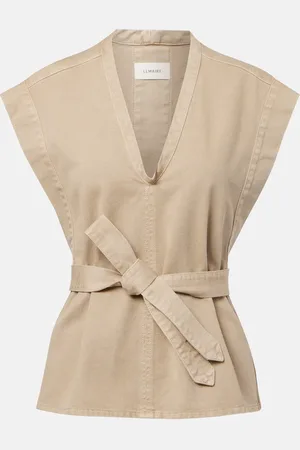 LEMAIRE Belted cotton twill denim vest