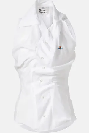 Vivienne Westwood Ruched cotton and silk shirt