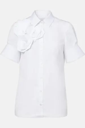 Erdem Floral-appliquÃ© cotton shirt