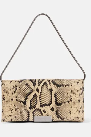 Jil Sander Carnet snake-effect leather clutch
