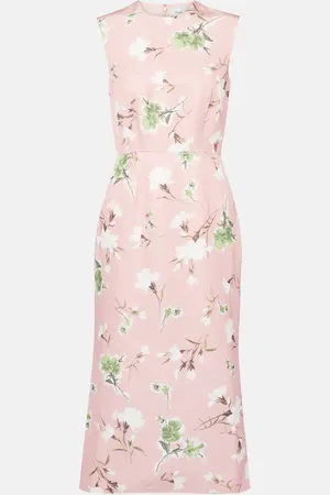 Erdem Floral cotton-blend faille midi dress