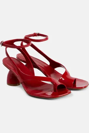 DRIES VAN NOTEN Asymmetric patent leather sandals