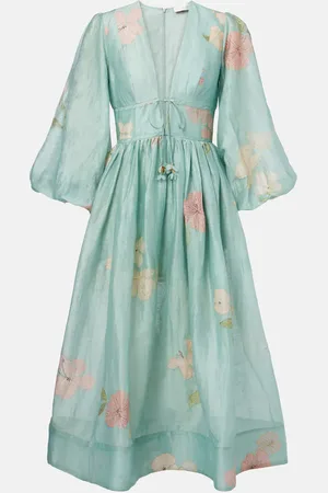 ZIMMERMANN Illuminate linen and silk midi dress