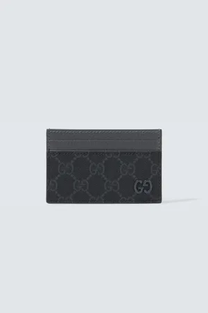 Gucci GG Canvas and leather card holder
