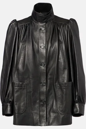 Chloé Gathered leather jacket