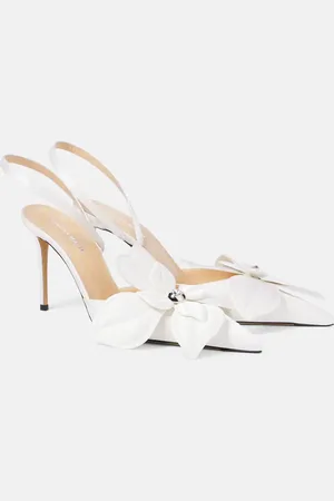 Mach & Mach Orchid 95 floral-appliquÃ© slingback pumps