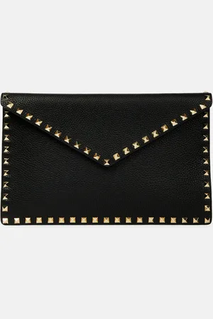 VALENTINO GARAVANI Rockstud leather clutch
