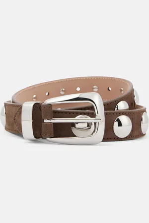 Khaite Benny studded suede belt