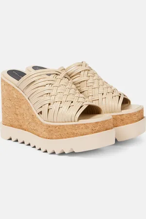 Stella McCartney Sneak-Elyse woven wedge sandals