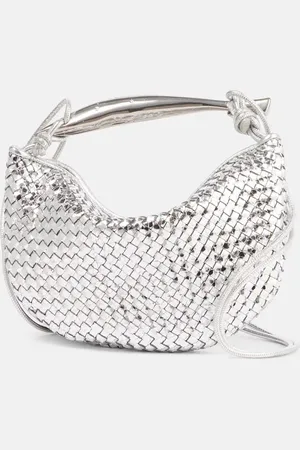 Bottega Veneta Sardine Baby Intrecciato metallic leather shoulder bag