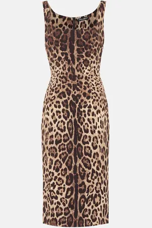 Dolce & Gabbana Leopard-print stretch-silk dress