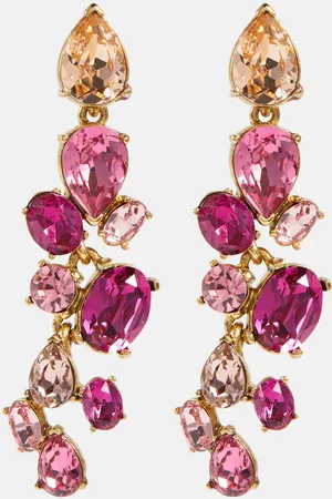 Oscar de la Renta Scramble crystal-embellished earrings