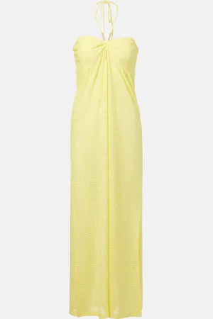 Melissa Odabash Mila semi-sheer halterneck maxi dress