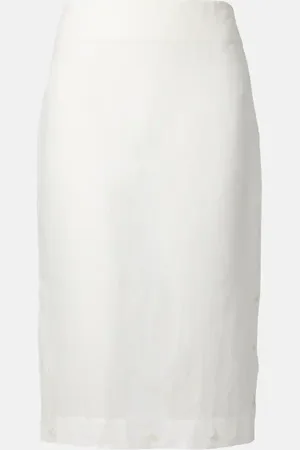Rohe Floral semi-sheer organza pencil skirt