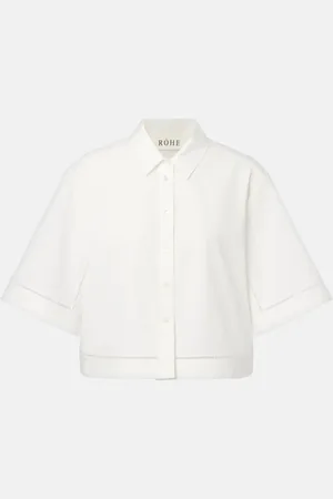 Rohe Embroidered cotton poplin shirt