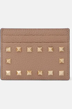 VALENTINO GARAVANI Rockstud leather card holder