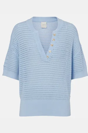 Varley Callie knitted cotton polo sweater
