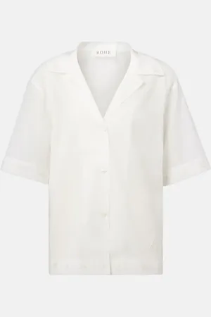 Rohe Floral semi-sheer cotton organza shirt