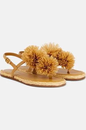 ULLA JOHNSON AppliquÃ© leather espadrille sandals