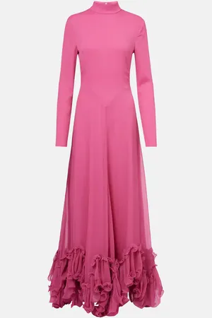 ROTATE Ruffled chiffon maxi dress