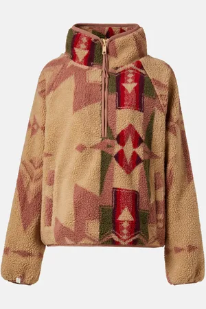 The Upside Harlow printed fleece half-zip sweater