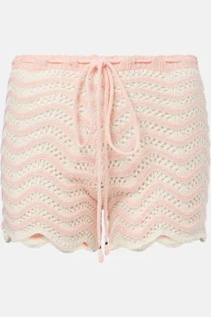 Bananhot Mina striped cotton-blend shorts