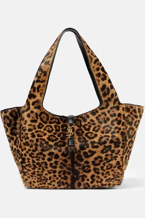Saint Laurent Le 5 Ã 7 Bea leopard-print shoulder bag