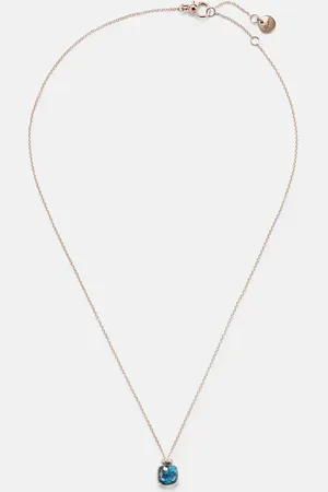 Pomellato Nudo Mini 18kt rose pendant necklace with topaz and diamonds